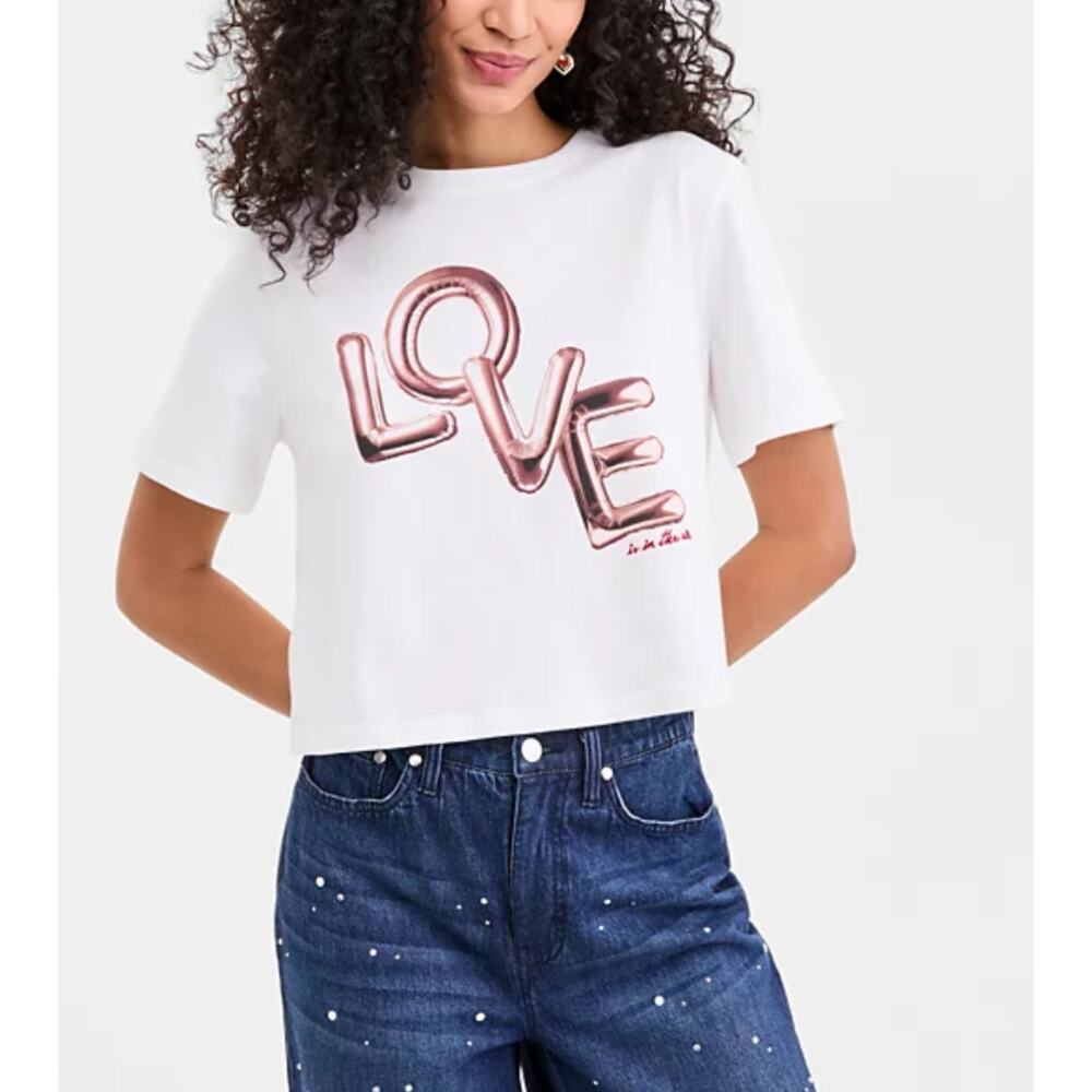 On 34th Women's Knit ShortSleeve Love Graphic T-Shirt Size M